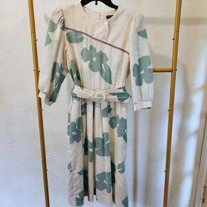 Halmode Petites Dress Midi Floral Belted